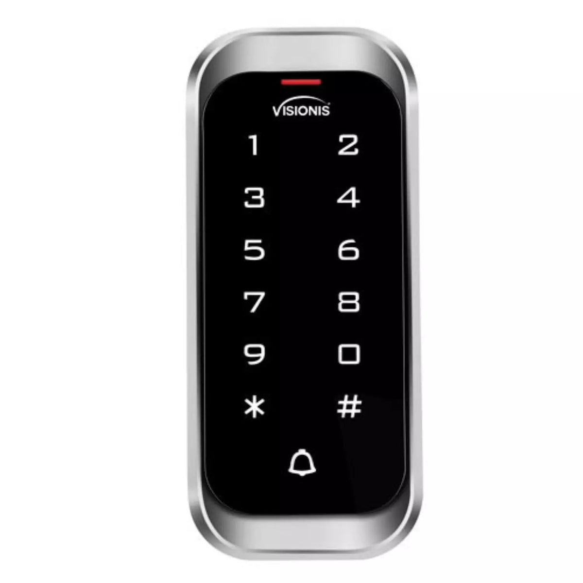 Visionis VIS-3003 – Access Control Indoor + Outdoor Rated IP68 Metal Anti Vandal Digital Touch Keypad + Reader Standalone + Wiegand 26 Slim Design No Software EM