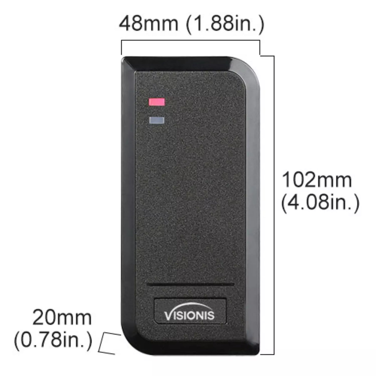 Visionis VIS-3100 – Access Control Black Outdoor IP66 Card Reader Only Compatible With Wiegand 26 Bit