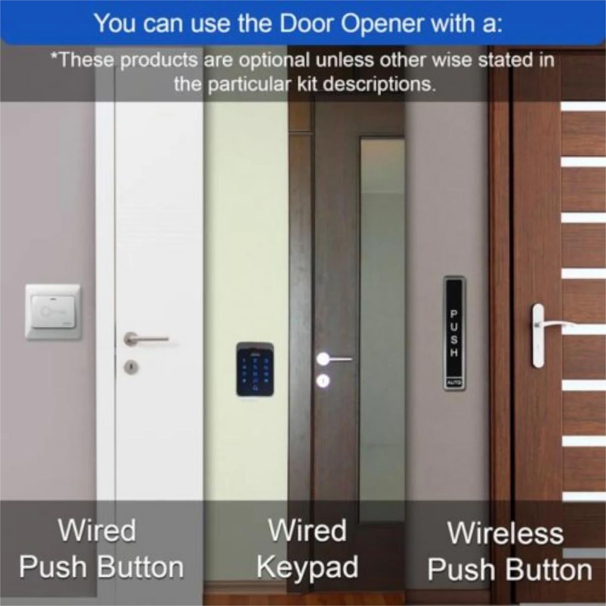 Visionis VIS-440B-SLIM – 100V Slim Electric Automatic Door Opener + Closer For 440lbs Out Swing Doors + Built-In Receiver + 2 Wireless Remotes