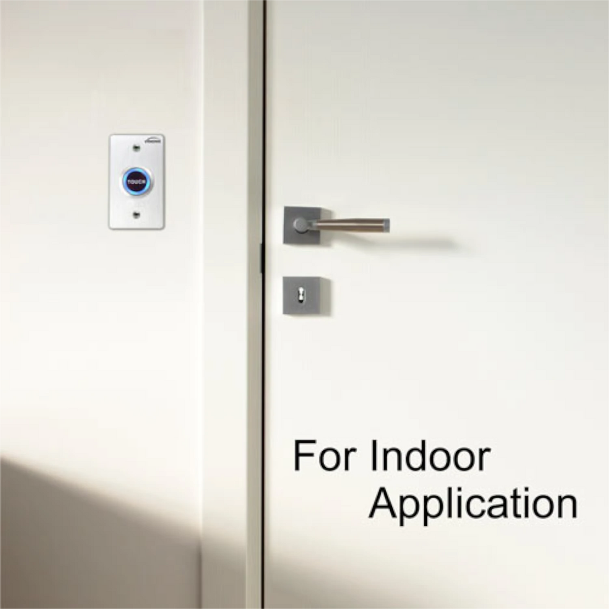 Visionis VIS-7005 – Indoor Ultra Thin Push + Touch To Exit Button For Door Access Control With LED Light NC COM And NO Outputs