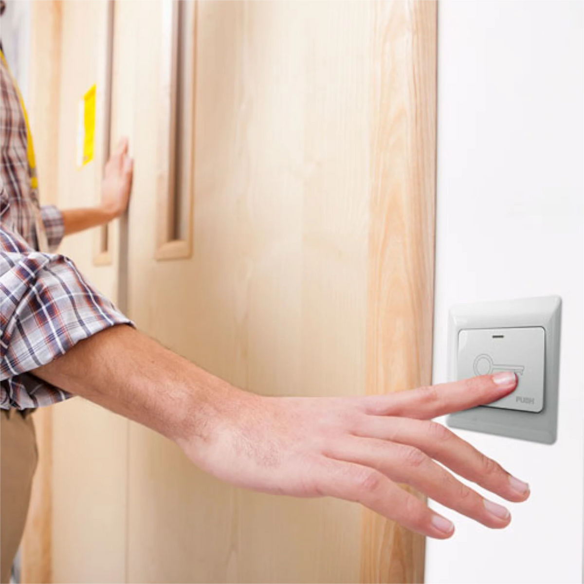 Visionis VIS-7030 – White Wide Push To Exit Button For Access Control NC, COM And NO Outputs, Indoor Only