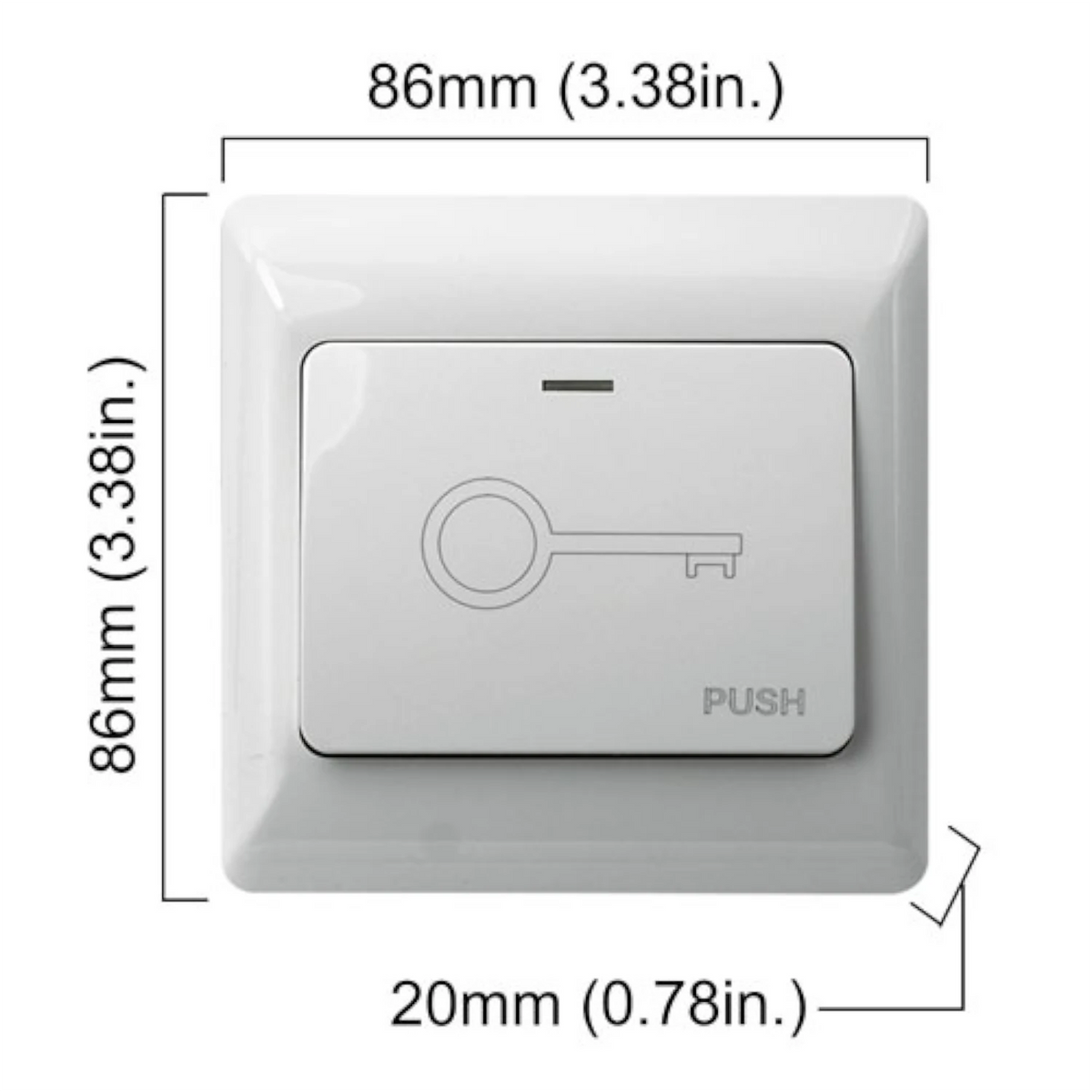 Visionis VIS-7030 – White Wide Push To Exit Button For Access Control NC, COM And NO Outputs, Indoor Only