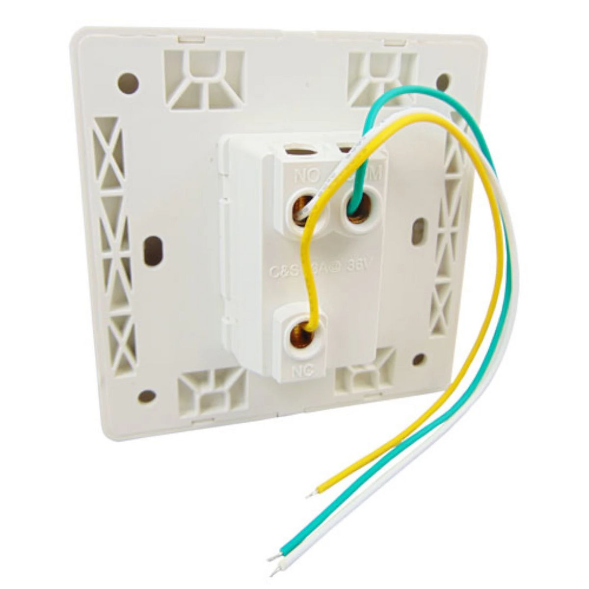Visionis VIS-7030 – White Wide Push To Exit Button For Access Control NC, COM And NO Outputs, Indoor Only