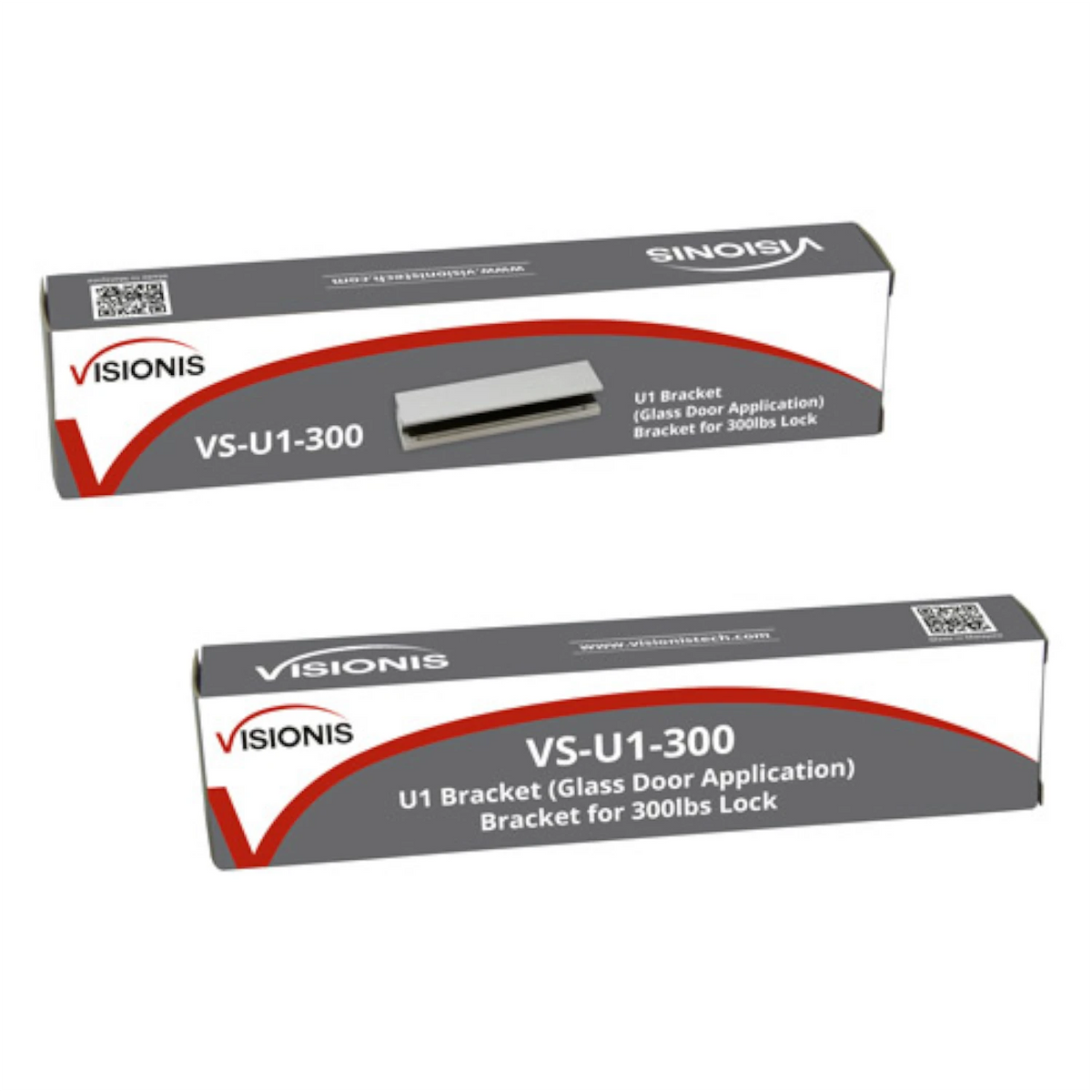 Visionis VS-U1-300 – Bracket For 300lb Electromagnetic Lock For Glass Doors