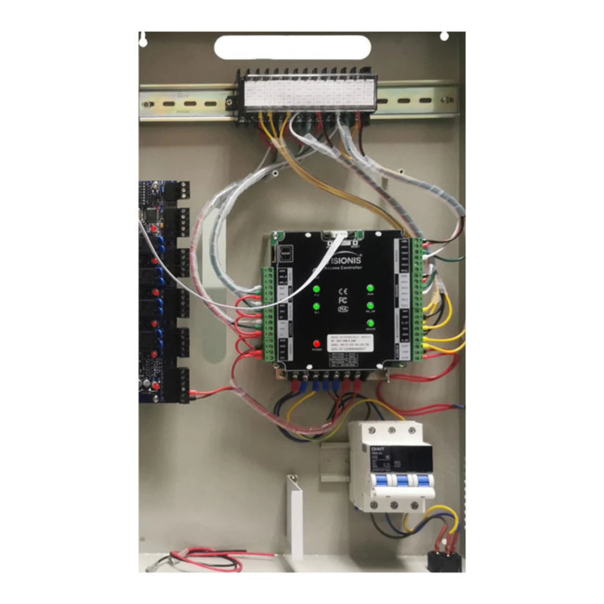 VS-AXESS-2DLX (Version 2.0) – Two Doors + Network Access Control Panel + Controller Board With Cabinet + TCP IP + Wiegand + Desktop Software + 20,000 Users 70,000 Records + Fire Alarm Extension Board