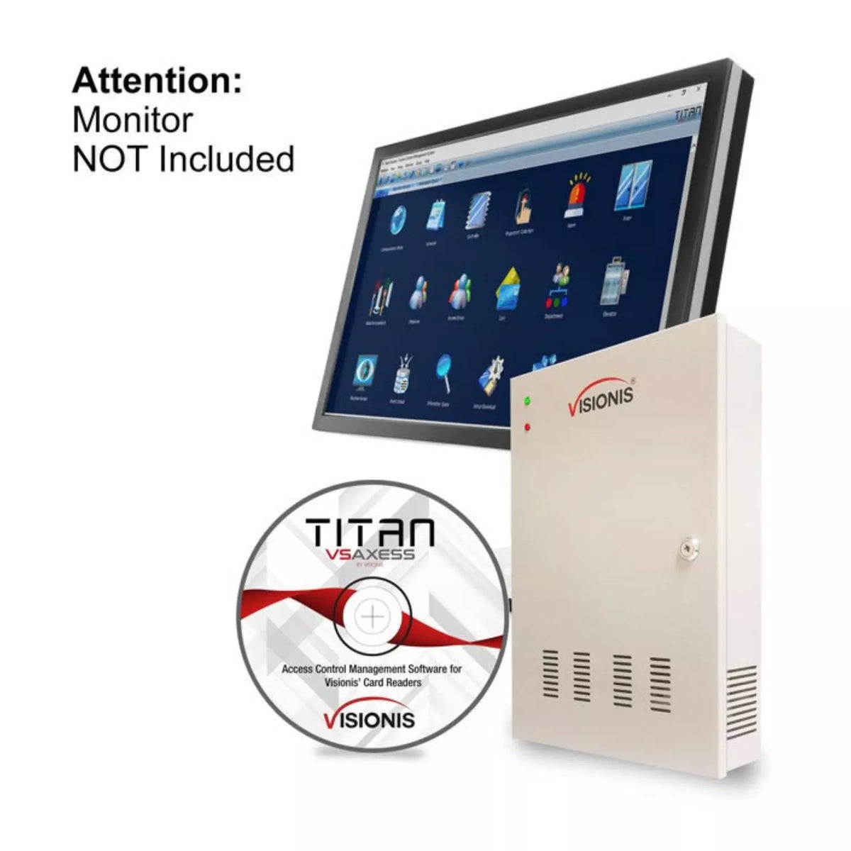 Visionis VS-AXESS-2D-ETL (Version 2.0) – Two Doors + Network Access Control Panel + Controller Board With Cabinet + TCP IP + Wiegand With Desktop Software + Power Supply + 20,000 Users, 70,000 Records