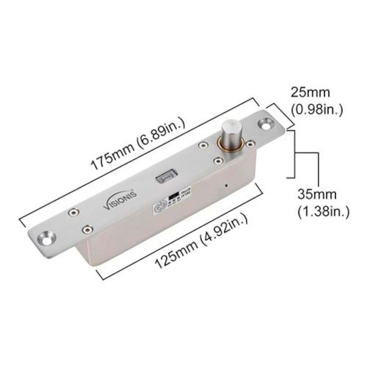Visionis VIS-DP102-FSE-LED – Electric Drop Bolt Lock 2,600Lbs With LED And Time Delay Fail Secure Normally Open Dead Bolt