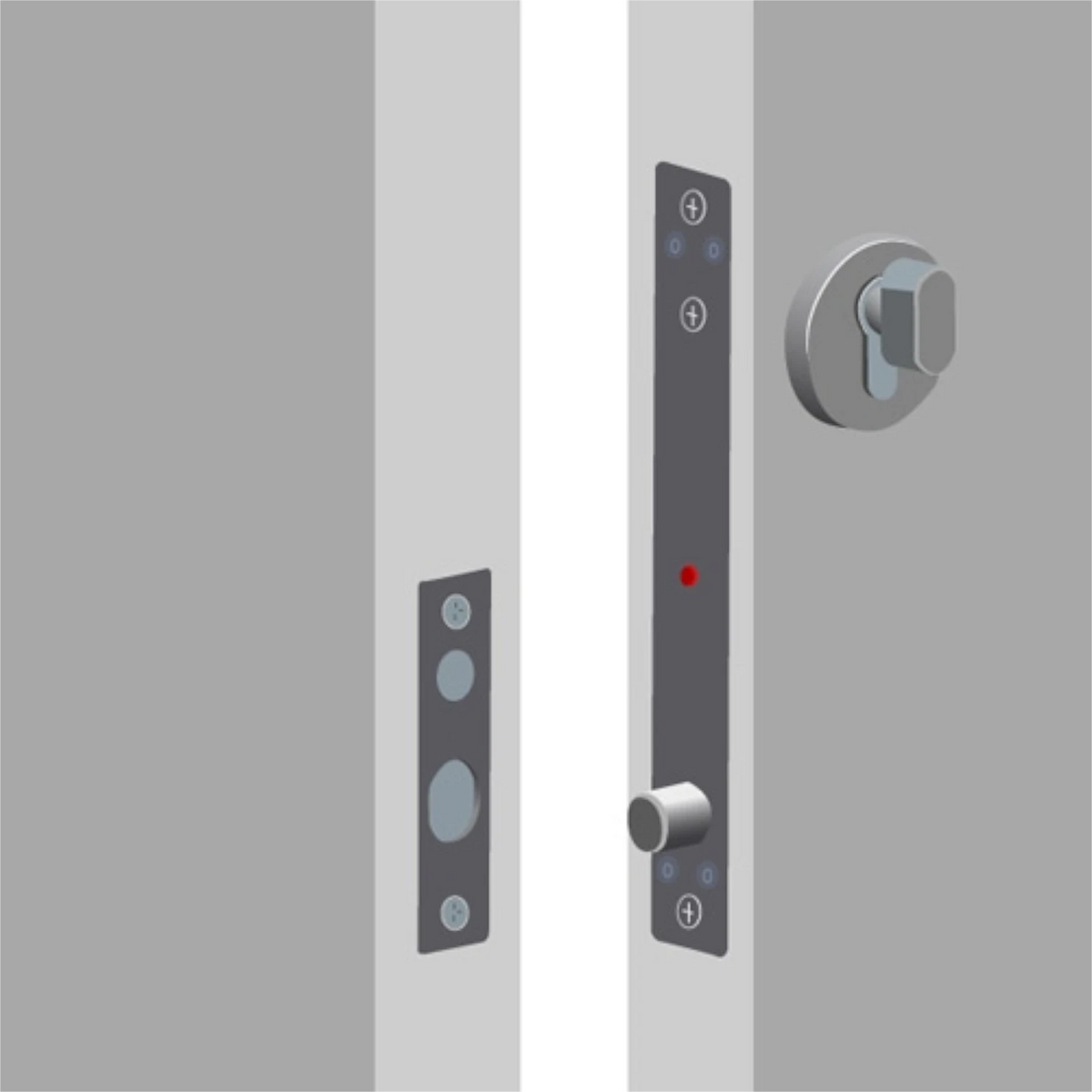 Visionis VIS-DP103WCY-FSE-LED – Electric Drop Bolt Lock With Key Cylinder 2,600lbs With LED And Time Delay Fail Secure Normally Open Dead Bolt