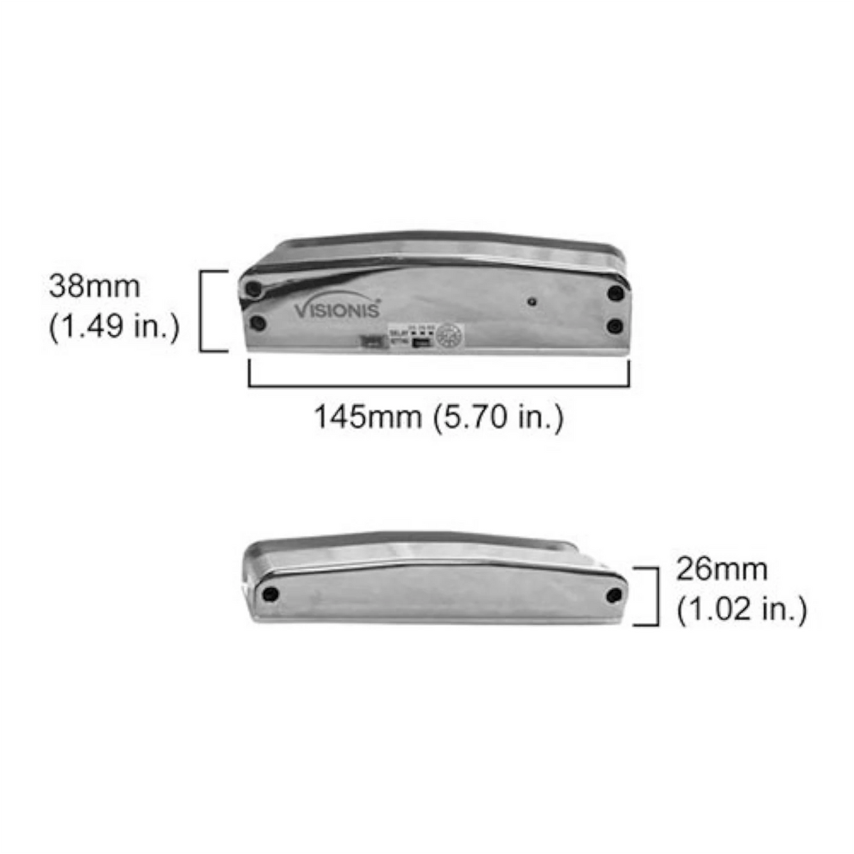 Visionis VIS-DP105GD-FSA-LED – Electric Drop Bolt Lock 1700lbs For Full Glass Door And Glass Frame With LED And Time Delay Fail Safe Normally Closed Deadbolt