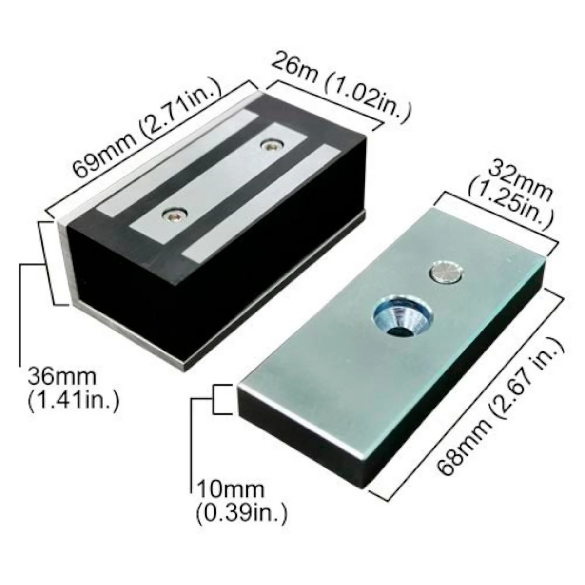 Visionis VIS-ML120 – Small Electric Cabinet And Small Door Maglock 140lbs For Indoor And Outdoor Use Fail Safe Normally Closed 12V