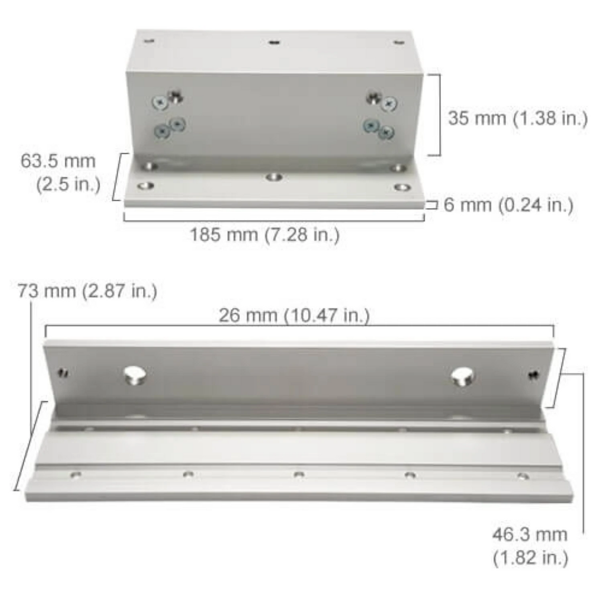 VIS-ZL1200 – L And Z Bracket For 1200lbs Electromagnetic Lock