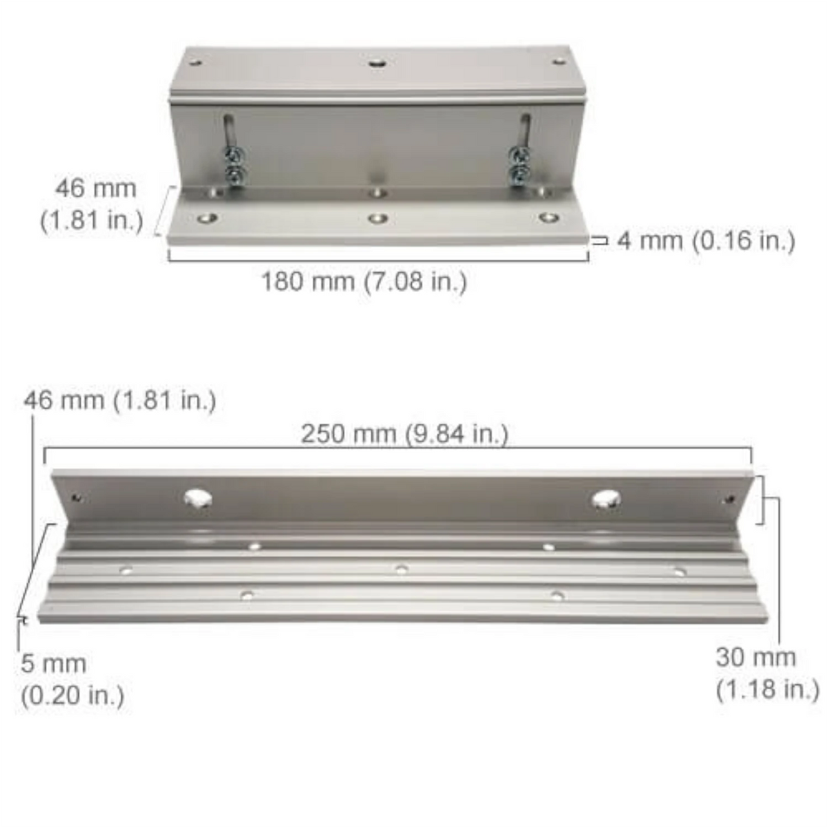 Visionis VIS-ZL600 – L And Z Bracket For 600lbs Electromagnetic Lock