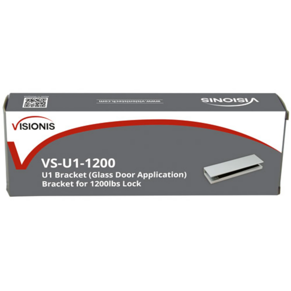 Visionis VS-U1-1200 – Bracket For 1200lbs Electromagnetic Lock For Glass Doors