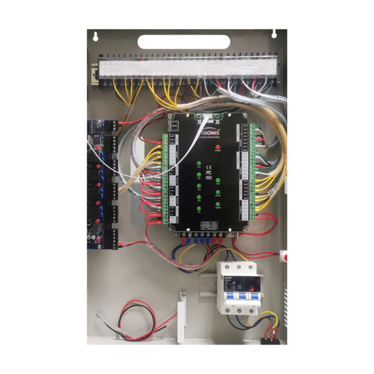 VS-AXESS-4DLX (Version 2.0) – Four Door + Network Access Control Panel + Controller Board With Cabinet + TCP IP + Wiegand + Desktop Software + 20,000 Users 70,000 Records + Fire Alarm Extension Board