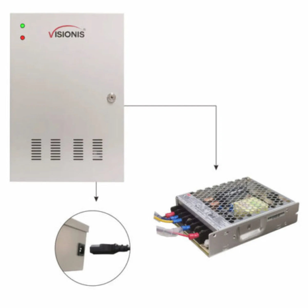 VS-AXESS-4DLX (Version 2.0) – Four Door + Network Access Control Panel + Controller Board With Cabinet + TCP IP + Wiegand + Desktop Software + 20,000 Users 70,000 Records + Fire Alarm Extension Board