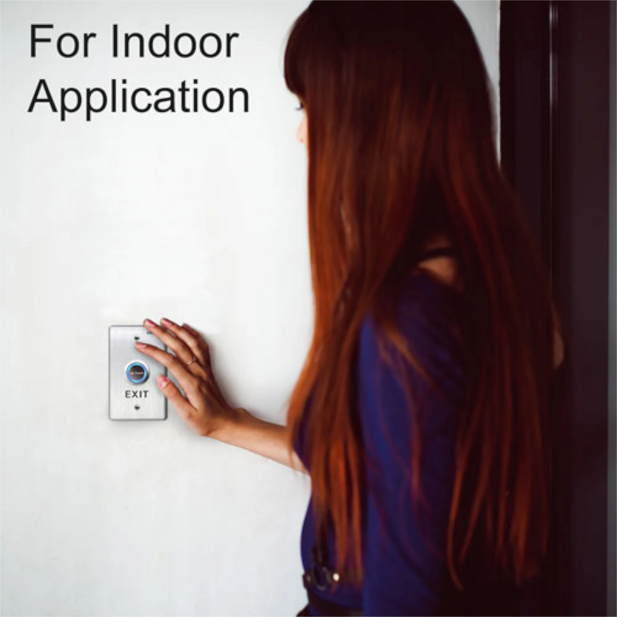 Visionis VIS-7013 – Indoor Stainless Steel No Touch Request To Exit Button With Time Delay Standard Size With LED Light NC COM And NO Outputs