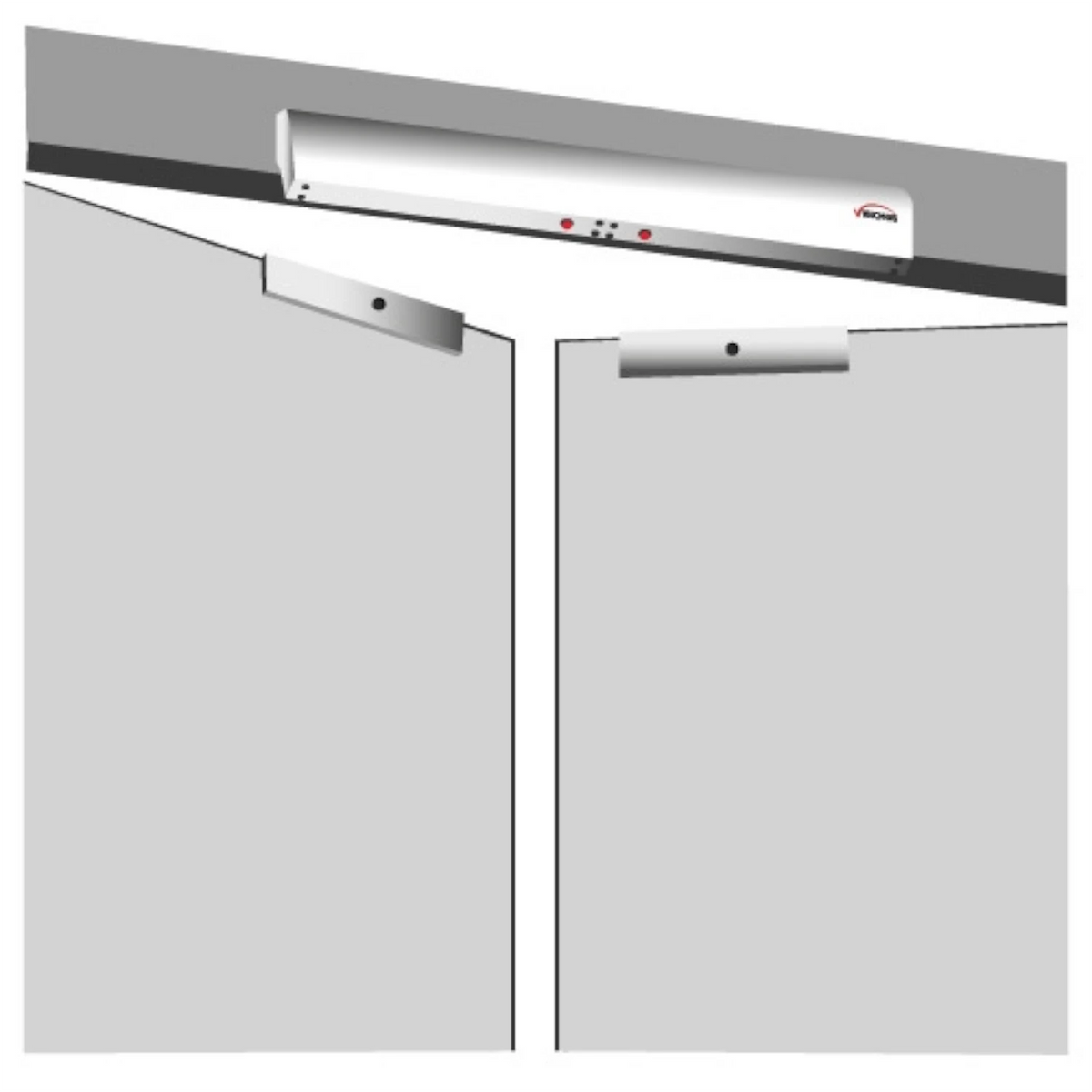Visionis VIS-600D-LED – Double 600lbs Indoor Electric Maglock With LED Sensor
