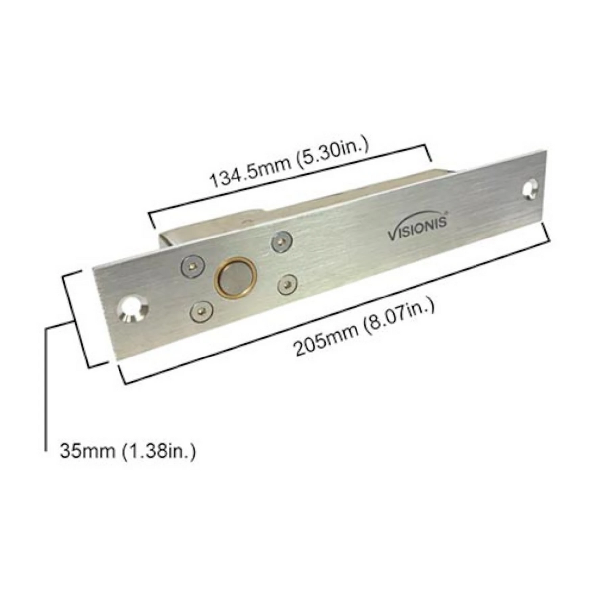 Visionis VIS-DP100-FSA Electric Drop Bolt Lock 1700lbs Dead Bolt With Time Delay Fail Safe Normally Closed