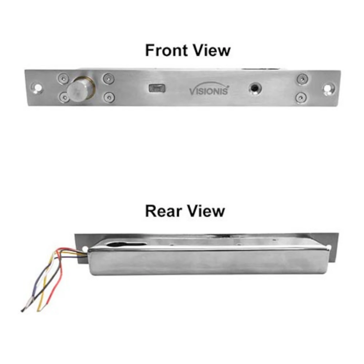 Visionis VIS-DP103WCY-FSE-LED – Electric Drop Bolt Lock With Key Cylinder 2,600lbs With LED And Time Delay Fail Secure Normally Open Dead Bolt