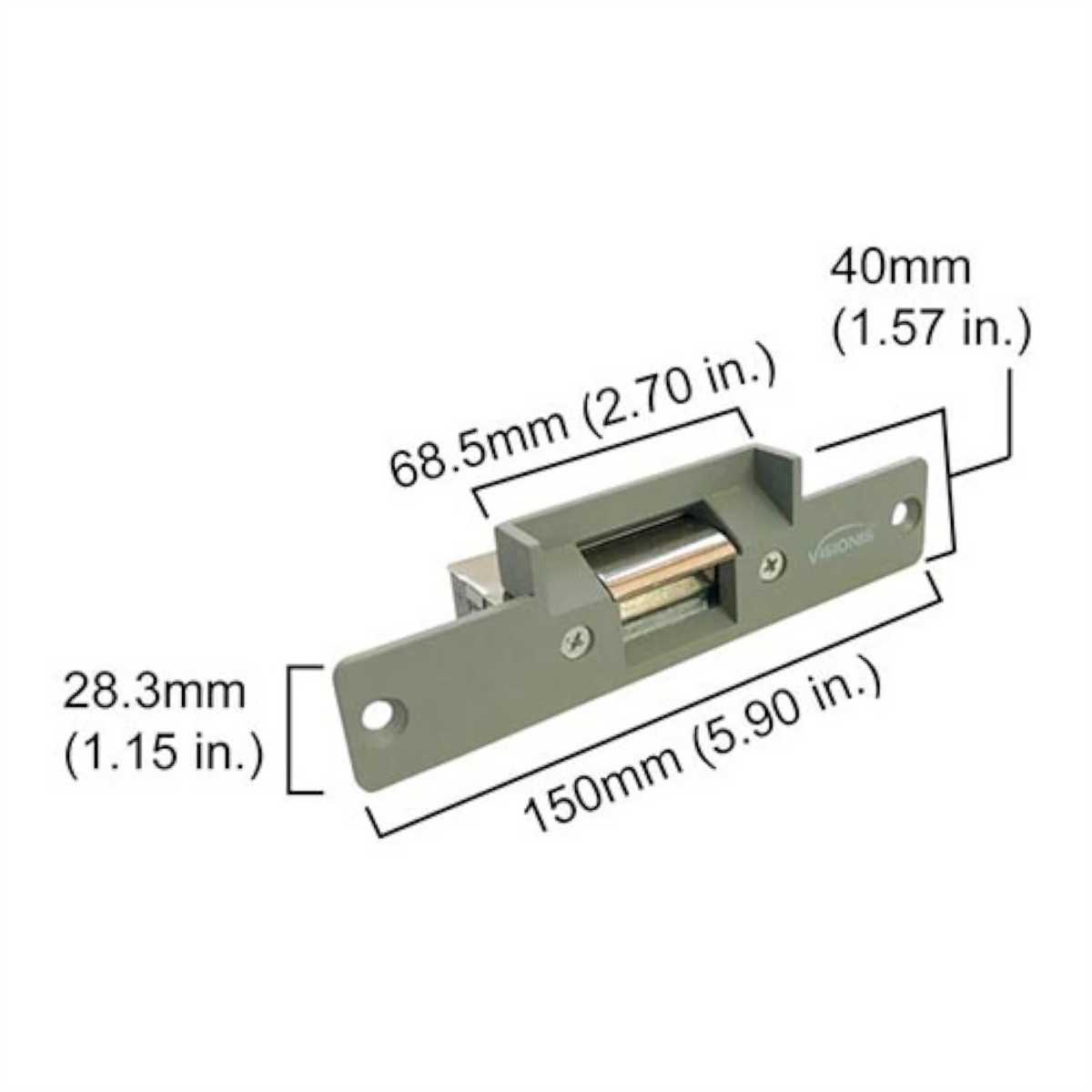 Visionis VIS-EL101-FSA – 770lbs Stainless Steel Electric Door Strike For Wood And Metal Doors 12V Fail Safe Normally Closed
