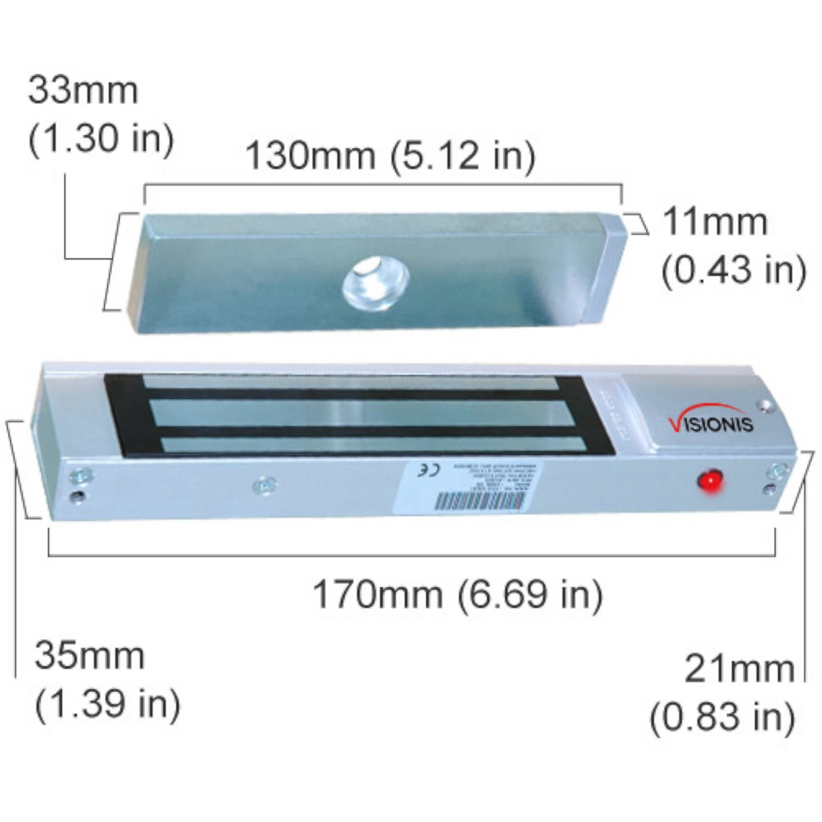 VIS-ML300LED – 300lbs Indoor Electromagnetic Lock