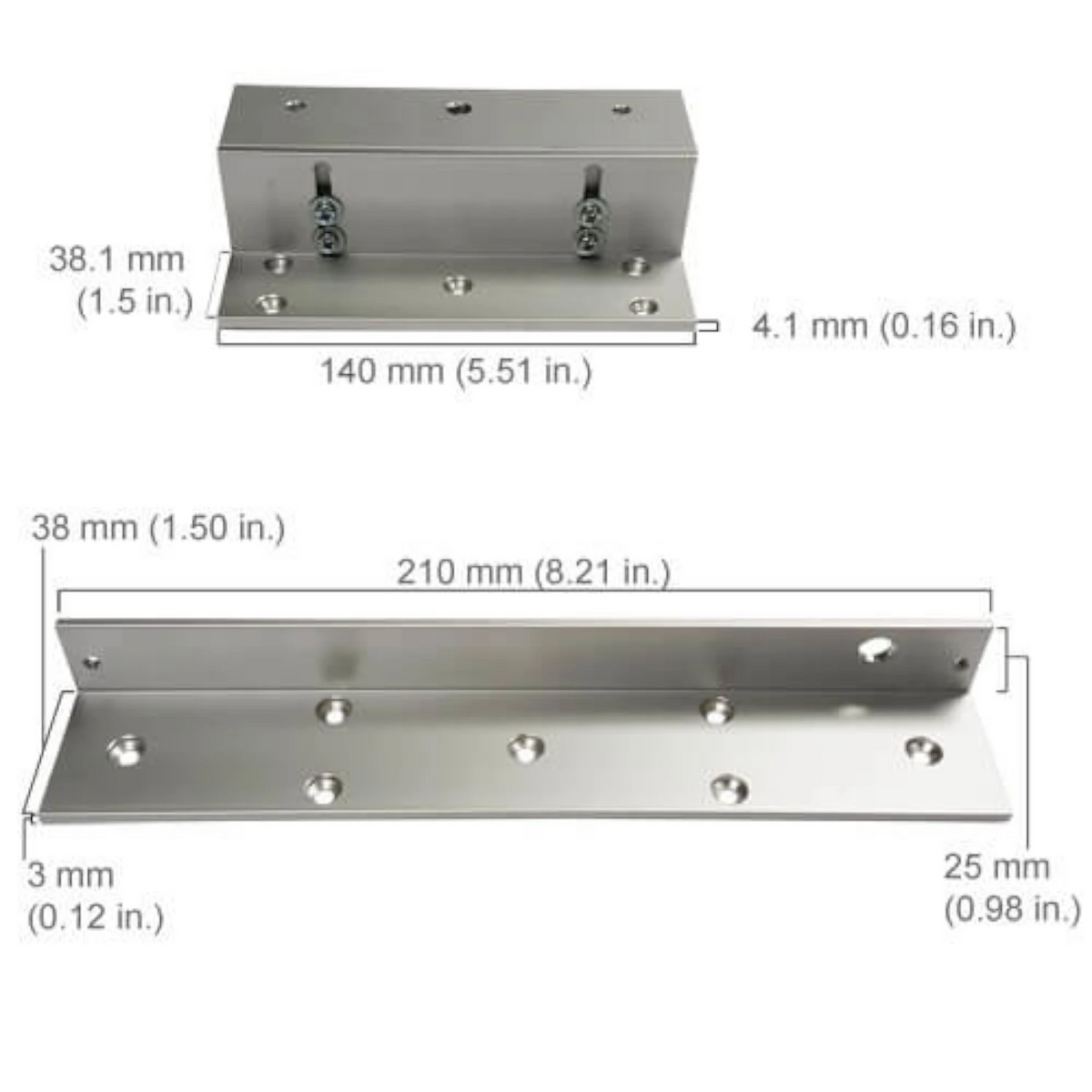 VIS-ZL300 – L And Z Bracket For 300lbs Electromagnetic Lock