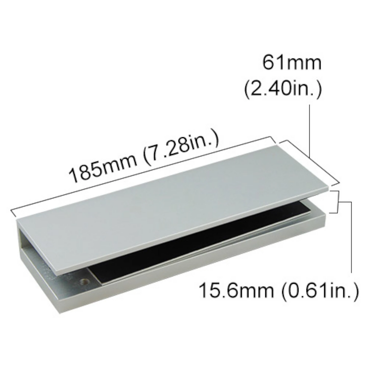 Visionis VS-U1-1200 – Bracket For 1200lbs Electromagnetic Lock For Glass Doors