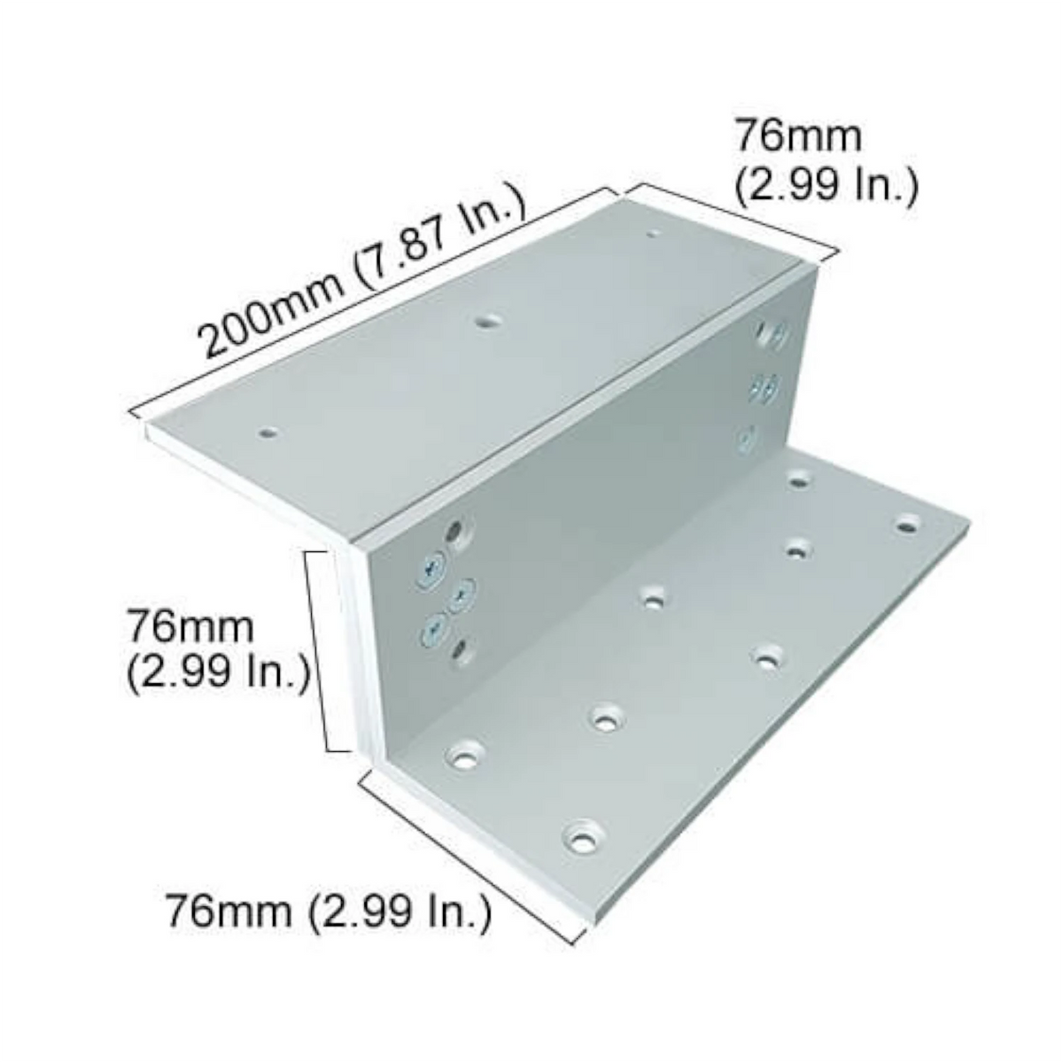 Visionis VS-ZL-SS1500 – L And Z Bracket For VS-SS1500-G Outdoor 1500lbs Maglock For Inswining Application